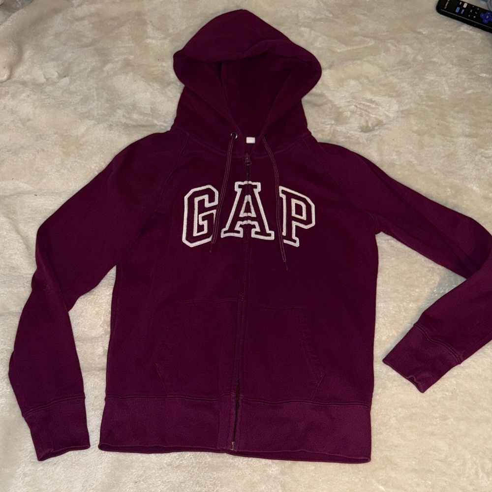GAP Maroon Zip-Up Hoodie
